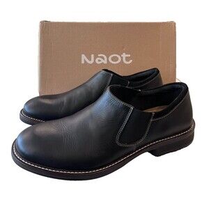 Mens Black NEW Leather NAOT Director Neat Slip On Dress Comfort Shoes Size 43 10